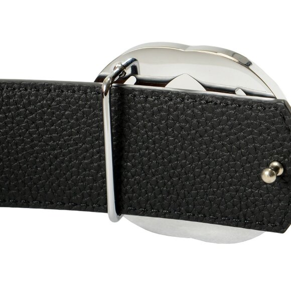 Gucci Black/Brown Textured Leather Reversible Double G Buckle Belt US 32 IT 80 - Picture 4 of 4